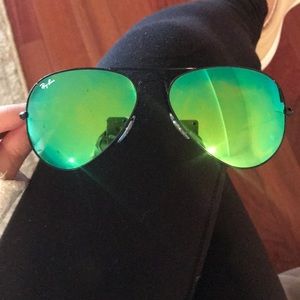 ray ban green gradient flash